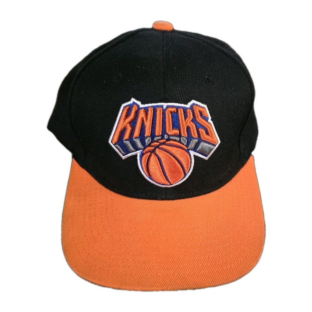 Mitchell & Ness New York Knicks Snapback Hat Black Orange NBA Basketball Cap